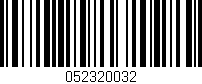 Código de barras (EAN, GTIN, SKU, ISBN): '052320032'