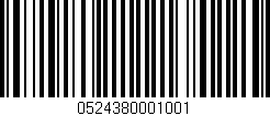 Código de barras (EAN, GTIN, SKU, ISBN): '0524380001001'