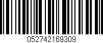 Código de barras (EAN, GTIN, SKU, ISBN): '052742169309'