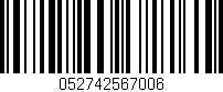 Código de barras (EAN, GTIN, SKU, ISBN): '052742567006'