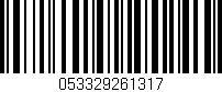 Código de barras (EAN, GTIN, SKU, ISBN): '053329261317'