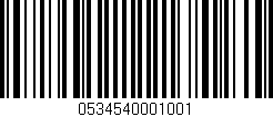 Código de barras (EAN, GTIN, SKU, ISBN): '0534540001001'