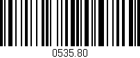 Código de barras (EAN, GTIN, SKU, ISBN): '0535.80'