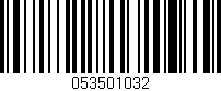 Código de barras (EAN, GTIN, SKU, ISBN): '053501032'