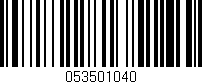 Código de barras (EAN, GTIN, SKU, ISBN): '053501040'