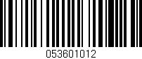 Código de barras (EAN, GTIN, SKU, ISBN): '053601012'