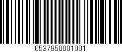 Código de barras (EAN, GTIN, SKU, ISBN): '0537950001001'