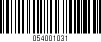Código de barras (EAN, GTIN, SKU, ISBN): '054001031'