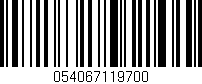 Código de barras (EAN, GTIN, SKU, ISBN): '054067119700'