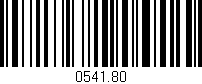 Código de barras (EAN, GTIN, SKU, ISBN): '0541.80'