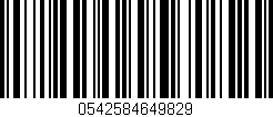 Código de barras (EAN, GTIN, SKU, ISBN): '0542584649829'