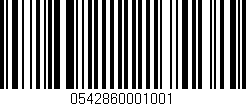Código de barras (EAN, GTIN, SKU, ISBN): '0542860001001'