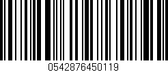 Código de barras (EAN, GTIN, SKU, ISBN): '0542876450119'