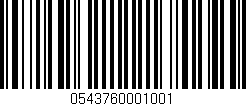 Código de barras (EAN, GTIN, SKU, ISBN): '0543760001001'