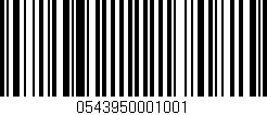 Código de barras (EAN, GTIN, SKU, ISBN): '0543950001001'