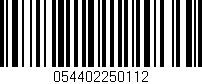 Código de barras (EAN, GTIN, SKU, ISBN): '054402250112'