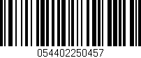 Código de barras (EAN, GTIN, SKU, ISBN): '054402250457'