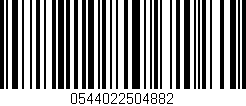 Código de barras (EAN, GTIN, SKU, ISBN): '0544022504882'