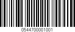 Código de barras (EAN, GTIN, SKU, ISBN): '0544700001001'