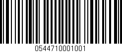 Código de barras (EAN, GTIN, SKU, ISBN): '0544710001001'