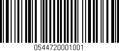 Código de barras (EAN, GTIN, SKU, ISBN): '0544720001001'