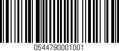 Código de barras (EAN, GTIN, SKU, ISBN): '0544790001001'