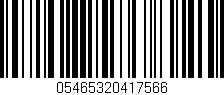 Código de barras (EAN, GTIN, SKU, ISBN): '05465320417566'