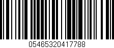 Código de barras (EAN, GTIN, SKU, ISBN): '05465320417788'