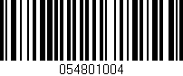Código de barras (EAN, GTIN, SKU, ISBN): '054801004'