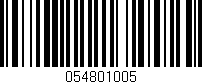 Código de barras (EAN, GTIN, SKU, ISBN): '054801005'