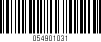 Código de barras (EAN, GTIN, SKU, ISBN): '054901031'