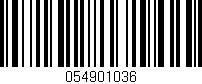 Código de barras (EAN, GTIN, SKU, ISBN): '054901036'