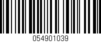Código de barras (EAN, GTIN, SKU, ISBN): '054901039'