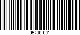 Código de barras (EAN, GTIN, SKU, ISBN): '05498-001'