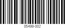 Código de barras (EAN, GTIN, SKU, ISBN): '05498-002'
