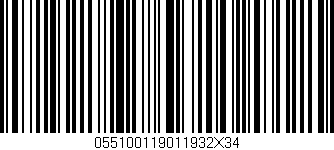 Código de barras (EAN, GTIN, SKU, ISBN): '055100119011932X34'