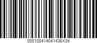 Código de barras (EAN, GTIN, SKU, ISBN): '055100414041436X34'