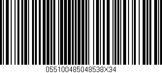 Código de barras (EAN, GTIN, SKU, ISBN): '055100485048538X34'
