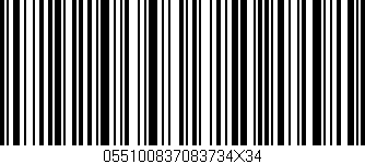 Código de barras (EAN, GTIN, SKU, ISBN): '055100837083734X34'