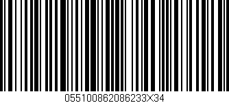 Código de barras (EAN, GTIN, SKU, ISBN): '055100862086233X34'
