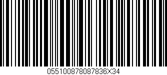 Código de barras (EAN, GTIN, SKU, ISBN): '055100878087836X34'