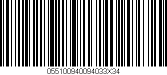 Código de barras (EAN, GTIN, SKU, ISBN): '055100940094033X34'