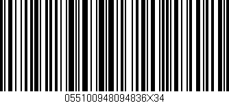 Código de barras (EAN, GTIN, SKU, ISBN): '055100948094836X34'