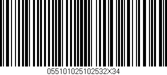 Código de barras (EAN, GTIN, SKU, ISBN): '055101025102532X34'
