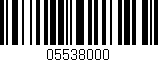 Código de barras (EAN, GTIN, SKU, ISBN): '05538000'