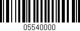Código de barras (EAN, GTIN, SKU, ISBN): '05540000'