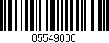 Código de barras (EAN, GTIN, SKU, ISBN): '05549000'