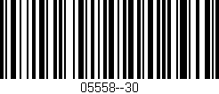 Código de barras (EAN, GTIN, SKU, ISBN): '05558--30'
