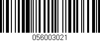 Código de barras (EAN, GTIN, SKU, ISBN): '056003021'