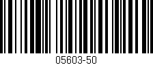 Código de barras (EAN, GTIN, SKU, ISBN): '05603-50'